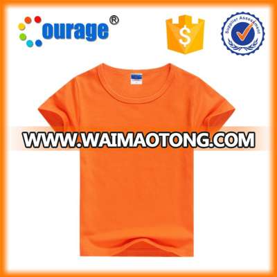 Orange Wholesale Top quality t-shirt 100% cotton children t-shirt